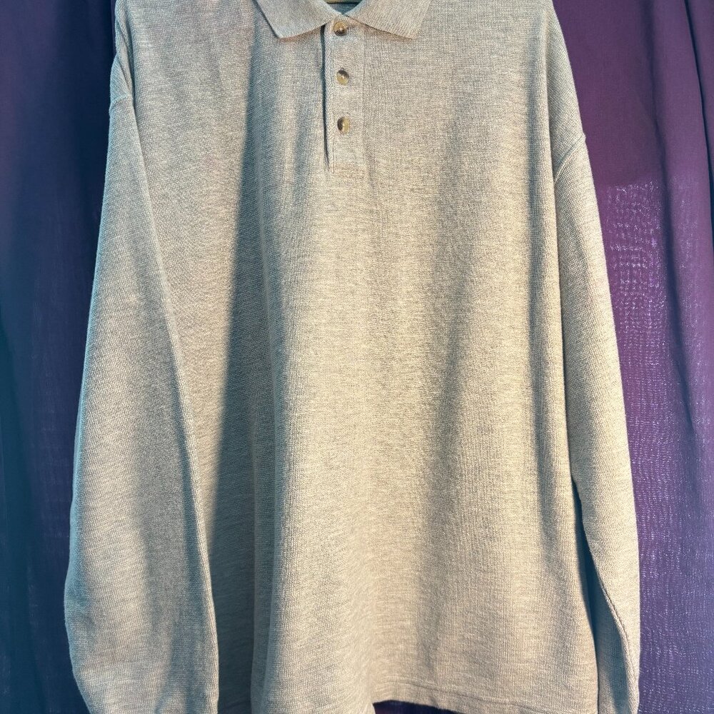 Men's XXL Long Sleeve Polo Style Shirt
